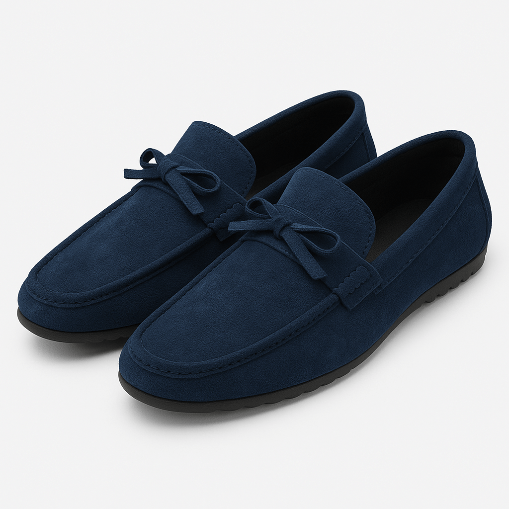 Luxeoutfit | Suede Bow Accent Loafers