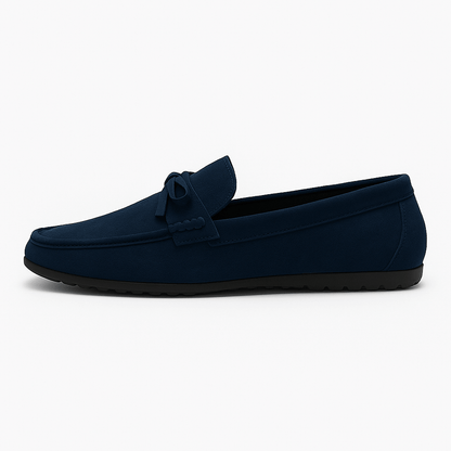 Luxeoutfit | Suede Bow Accent Loafers