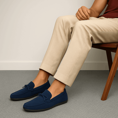 Luxeoutfit | Suede Bow Accent Loafers