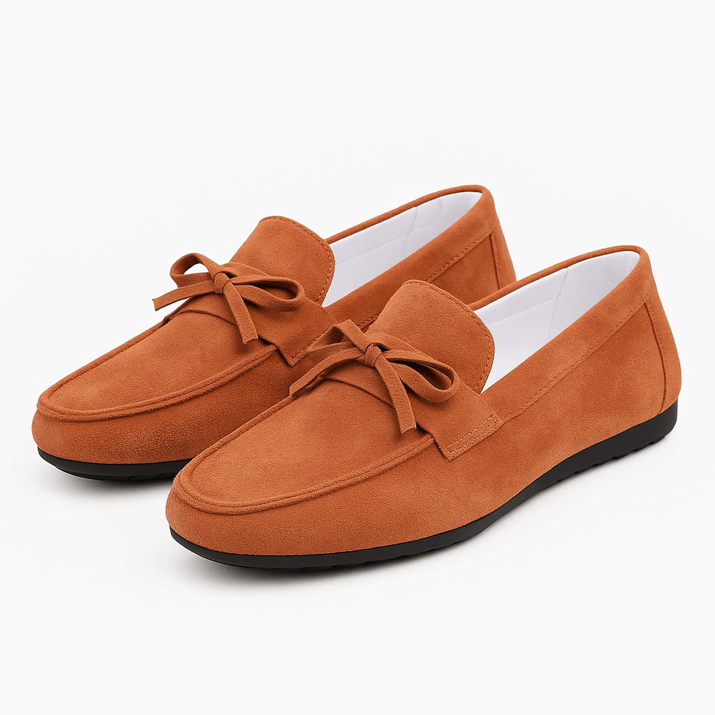 Luxeoutfit | Suede Bow Accent Loafers