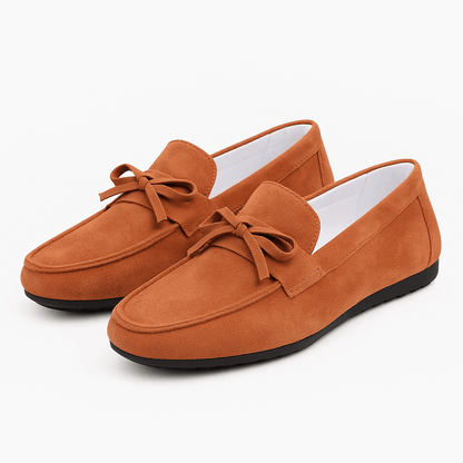 Luxeoutfit | Suede Bow Accent Loafers