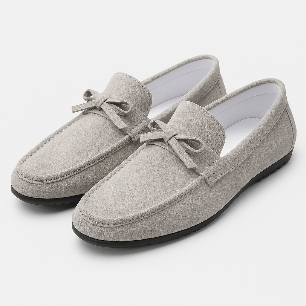 Luxeoutfit | Suede Bow Accent Loafers