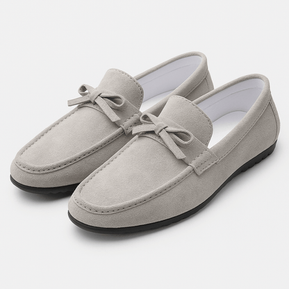 Luxeoutfit | Suede Bow Accent Loafers