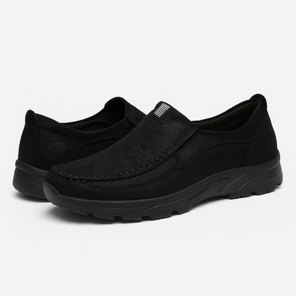 Luxeoutfit | Suede Mesh Slip-On Loafers