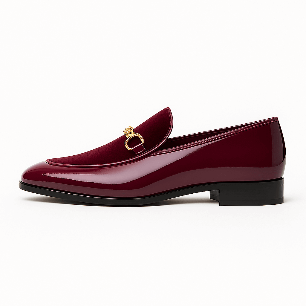 Luxeoutfit | Velvet Chain Slip-On Loafers