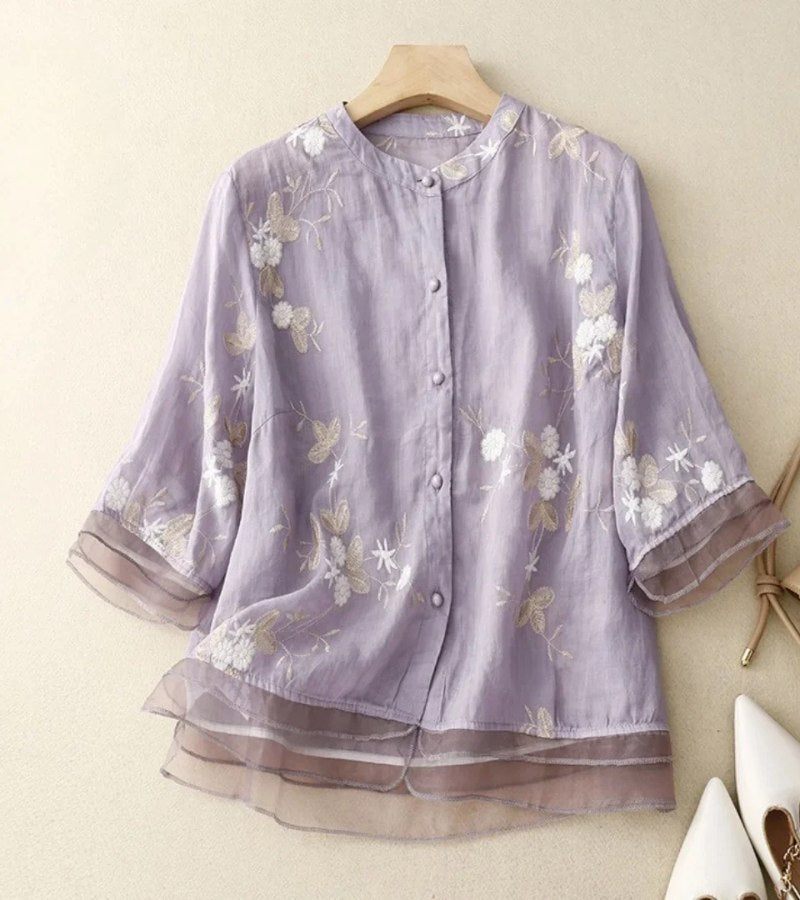Aroa® | Embroidered vintage women's shirt
