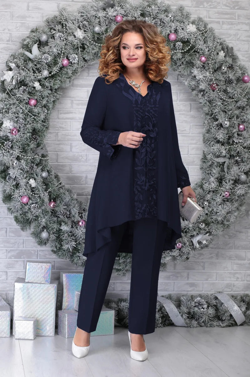 Renee® | 3 Piece Plus Size Embroidered Suit