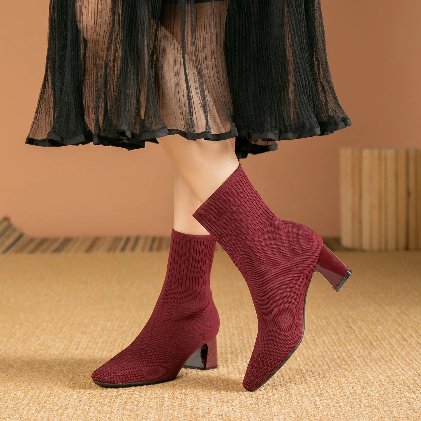 Josefina | Elegant solid color high heel boots