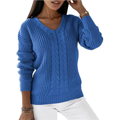 Selene® | Vintage knitted V-neck sweater