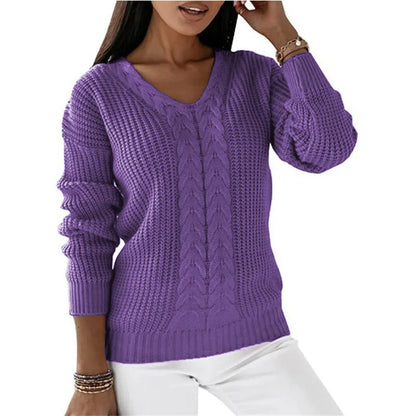 Selene® | Vintage knitted V-neck sweater