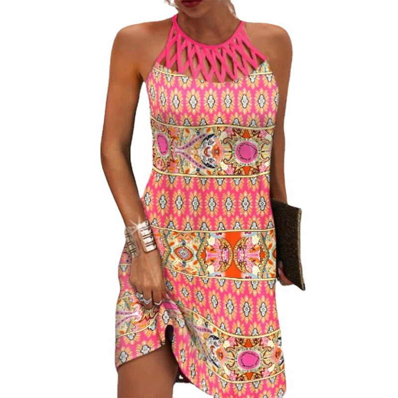 Amparo® | Printed Dress With Halters