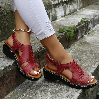 Jane's™ ORTHOPEDIC LEATHER WEDGE SANDALS
