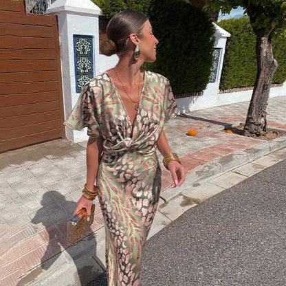 Francisca® | Twisted V-Neck Maxi Dress