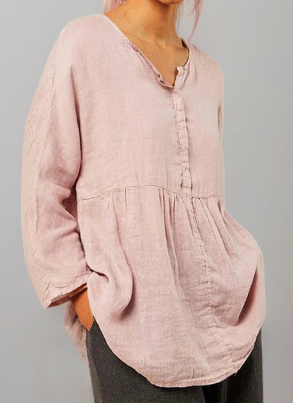 Naia® | Comfortable Tunic With Button Placket In A-Line