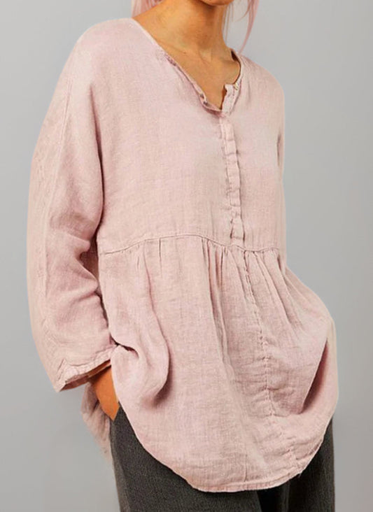 Naia® | Comfortable Tunic With Button Placket In A-Line