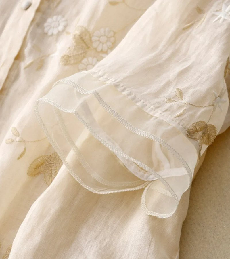 Aroa® | Embroidered vintage women's shirt