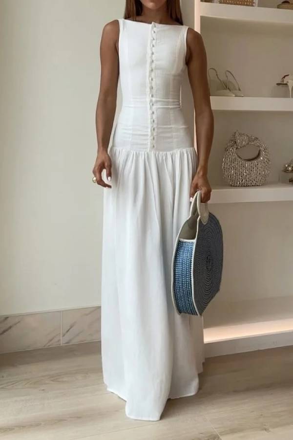 Alice® | Elegant sleeveless button dress