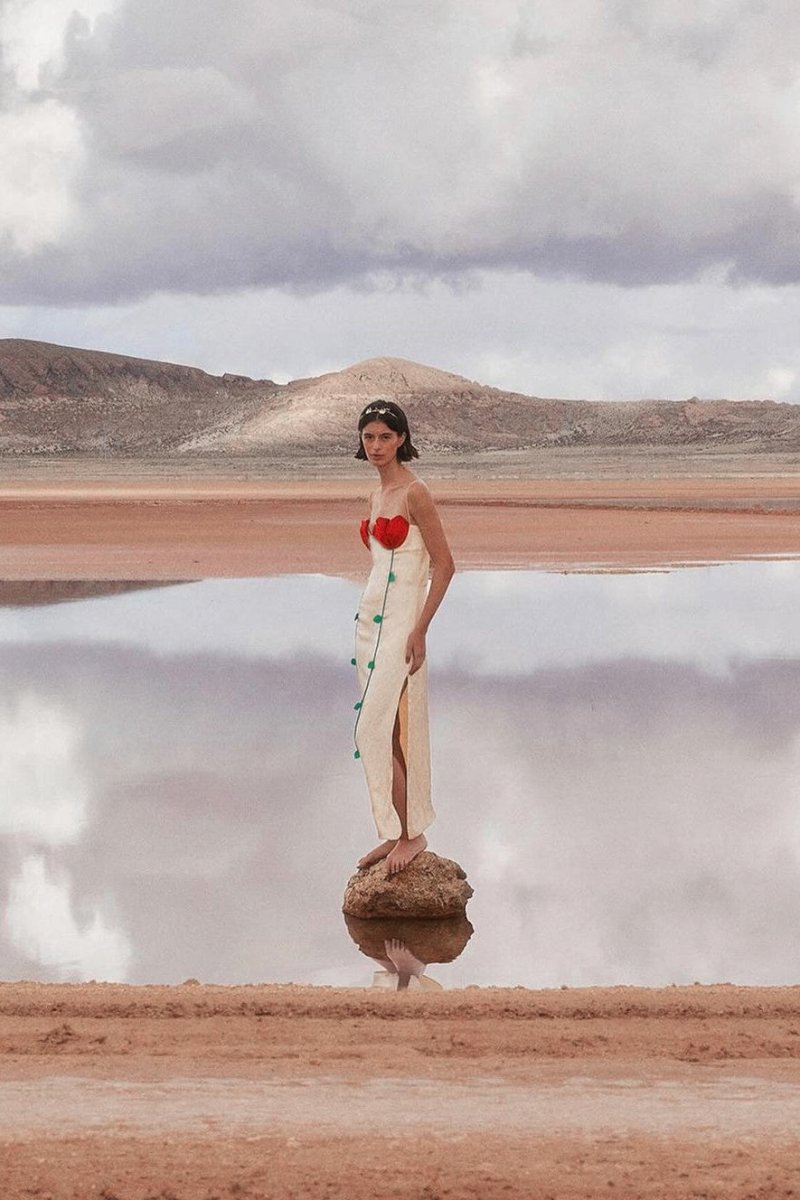 Sandra® | Detailed Maxi Dress With High Slit