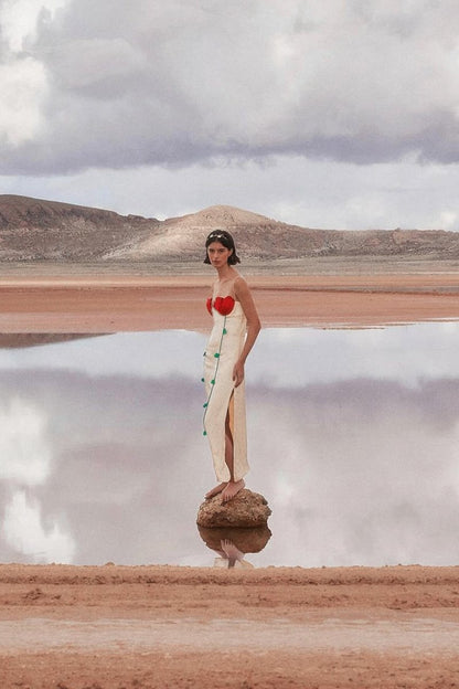 Sandra® | Detailed Maxi Dress With High Slit