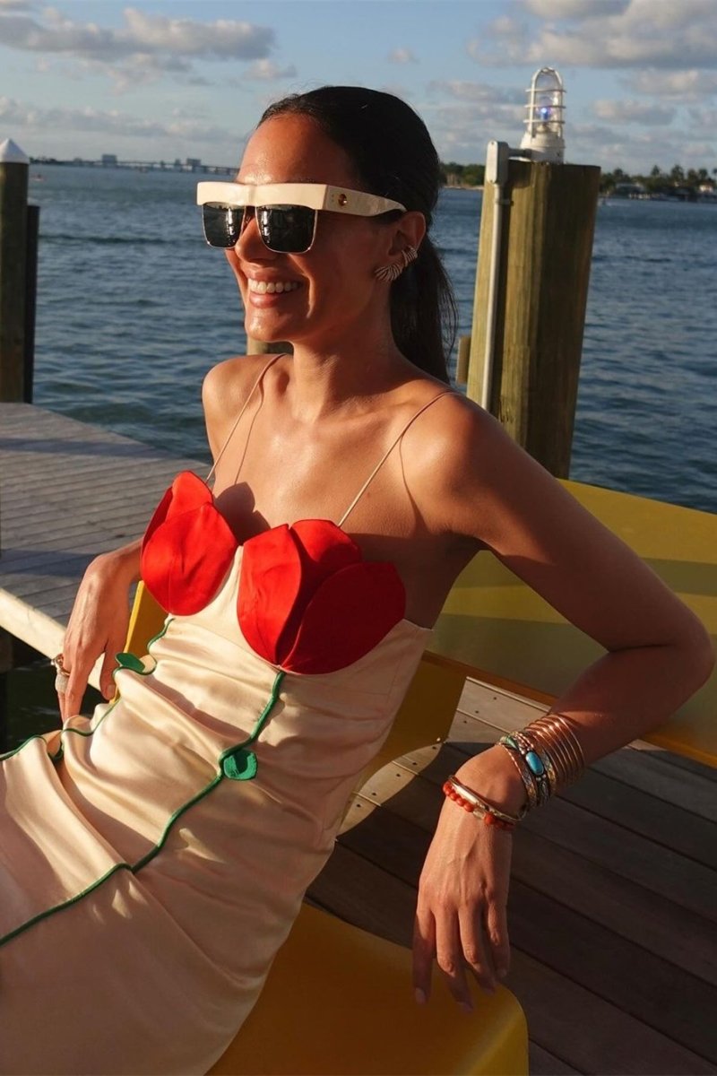 Sandra® | Detailed Maxi Dress With High Slit