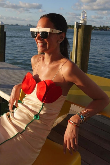 Sandra® | Detailed Maxi Dress With High Slit