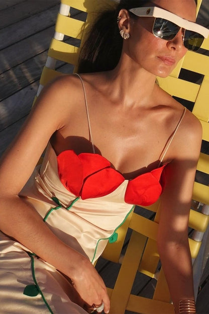 Sandra® | Detailed Maxi Dress With High Slit