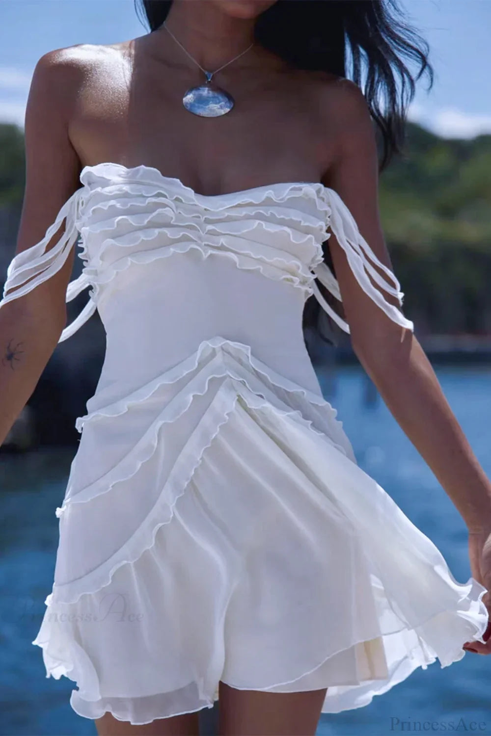 Cascading Elegant Mini Dress