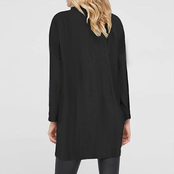 Eva® | Black Simple Long Sleeve Top for Women
