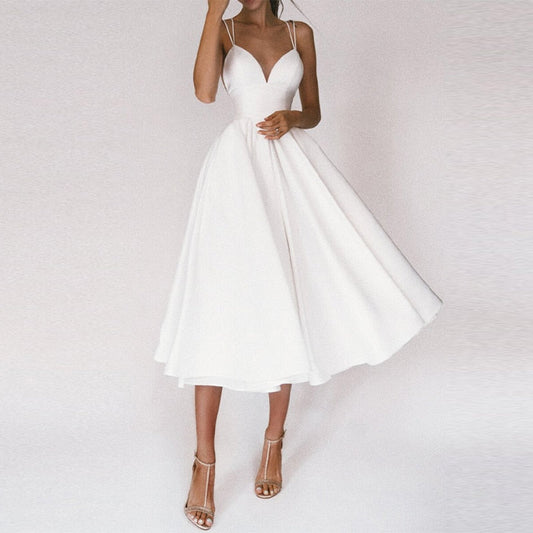 Yessica® | Elegant Dress With V-Neck And Straps