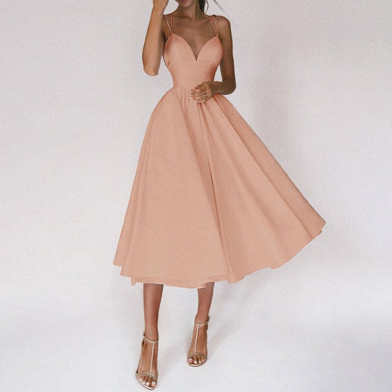 Yessica® | Elegant Dress With V-Neck And Straps