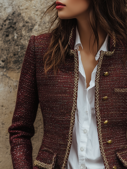 Chanel-style Contrast-trimmed Jacket