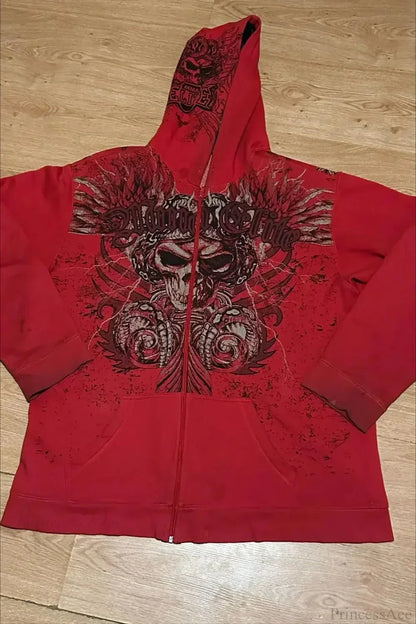 Fashion Trend Fleece Padded Zipper Hoodie