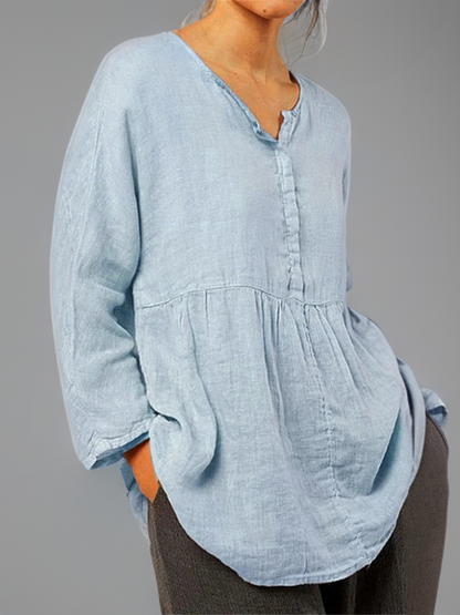 Naia® | Comfortable Tunic With Button Placket In A-Line