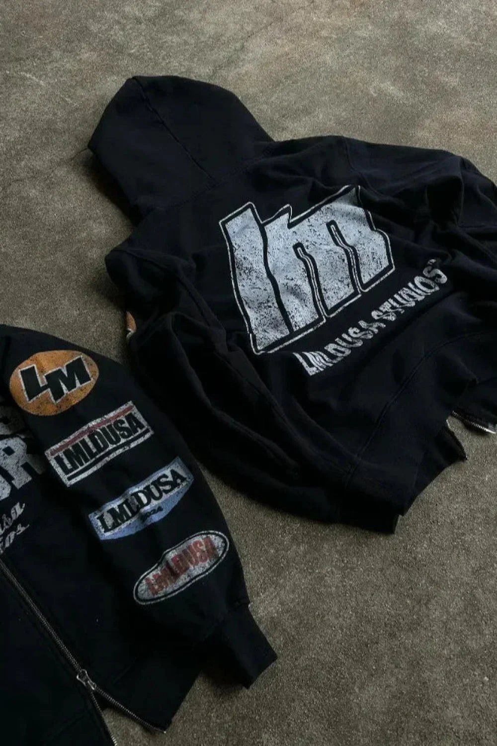 Motorcycle Style Graphic Hoodie