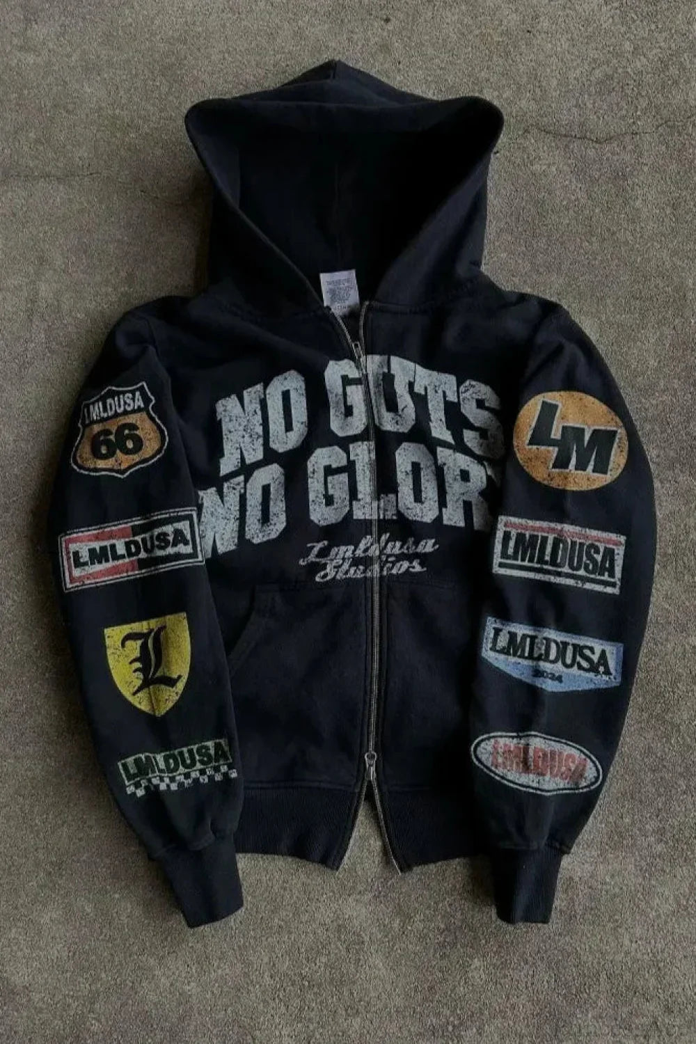 Motorcycle Style Graphic Hoodie