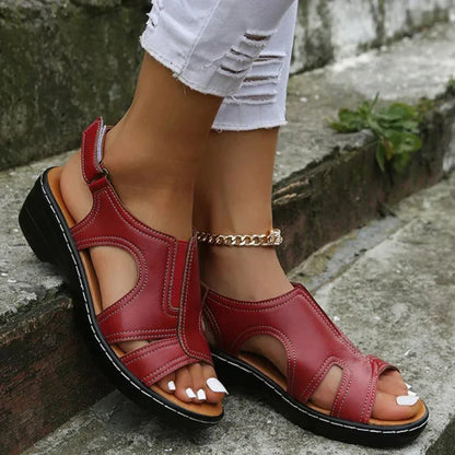 Jane's™ ORTHOPEDIC LEATHER WEDGE SANDALS
